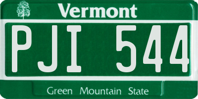 VT license plate PJI544