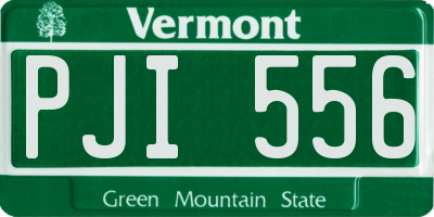 VT license plate PJI556