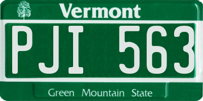 VT license plate PJI563