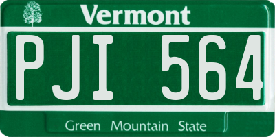 VT license plate PJI564
