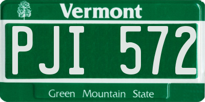 VT license plate PJI572