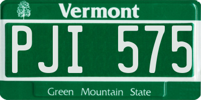 VT license plate PJI575