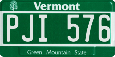 VT license plate PJI576
