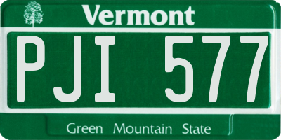 VT license plate PJI577