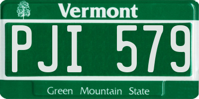 VT license plate PJI579