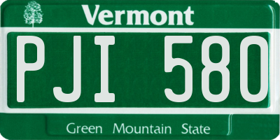 VT license plate PJI580