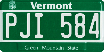 VT license plate PJI584