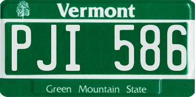 VT license plate PJI586