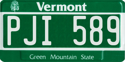 VT license plate PJI589