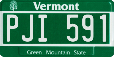 VT license plate PJI591