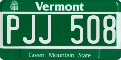 VT license plate PJJ508