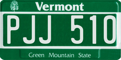 VT license plate PJJ510