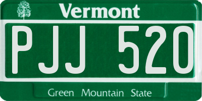 VT license plate PJJ520