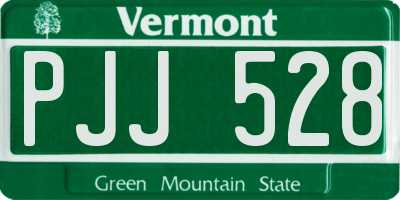 VT license plate PJJ528