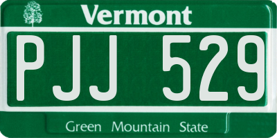 VT license plate PJJ529