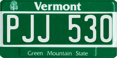 VT license plate PJJ530