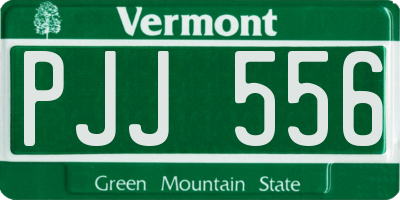VT license plate PJJ556