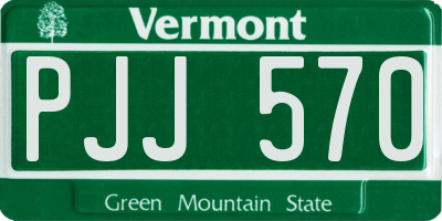 VT license plate PJJ570