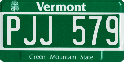 VT license plate PJJ579