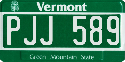 VT license plate PJJ589