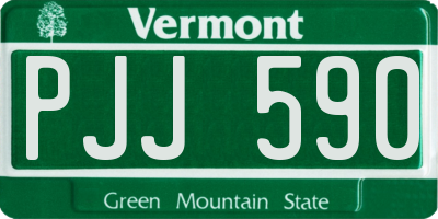 VT license plate PJJ590