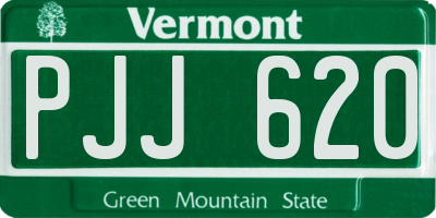 VT license plate PJJ620