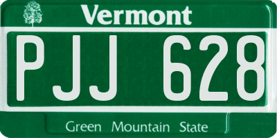 VT license plate PJJ628
