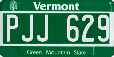 VT license plate PJJ629