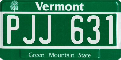 VT license plate PJJ631