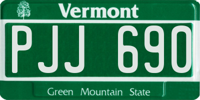 VT license plate PJJ690