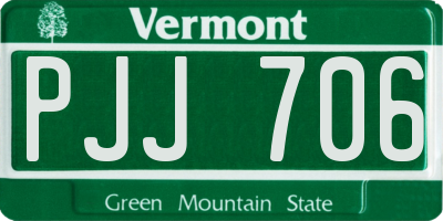 VT license plate PJJ706