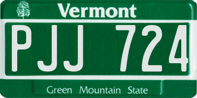 VT license plate PJJ724
