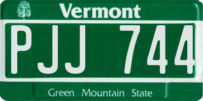VT license plate PJJ744