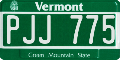 VT license plate PJJ775