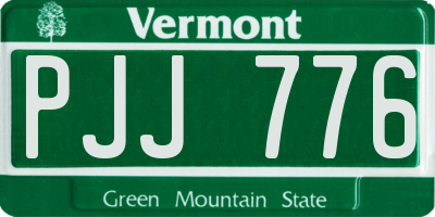 VT license plate PJJ776