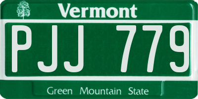 VT license plate PJJ779