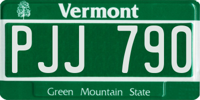 VT license plate PJJ790
