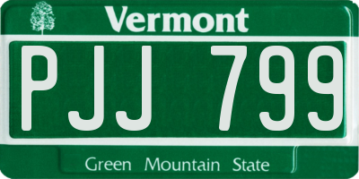 VT license plate PJJ799