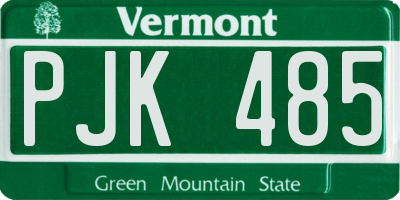 VT license plate PJK485