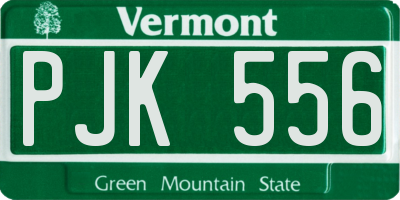 VT license plate PJK556