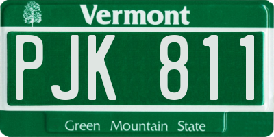 VT license plate PJK811