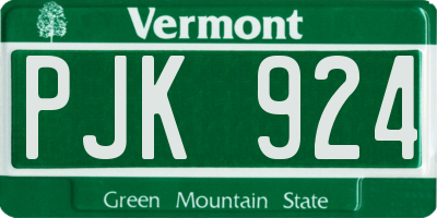 VT license plate PJK924