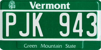 VT license plate PJK943