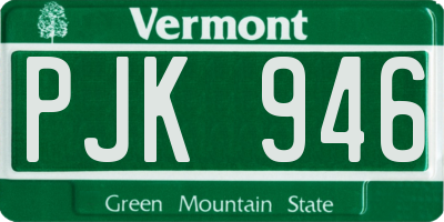 VT license plate PJK946