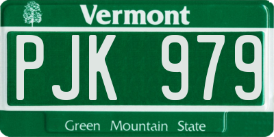 VT license plate PJK979