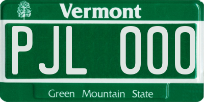 VT license plate PJL000