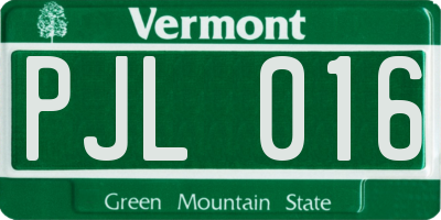 VT license plate PJL016