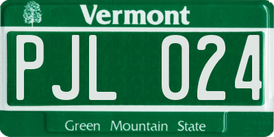 VT license plate PJL024