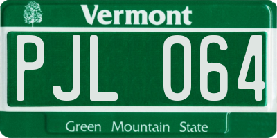 VT license plate PJL064
