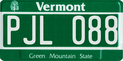 VT license plate PJL088